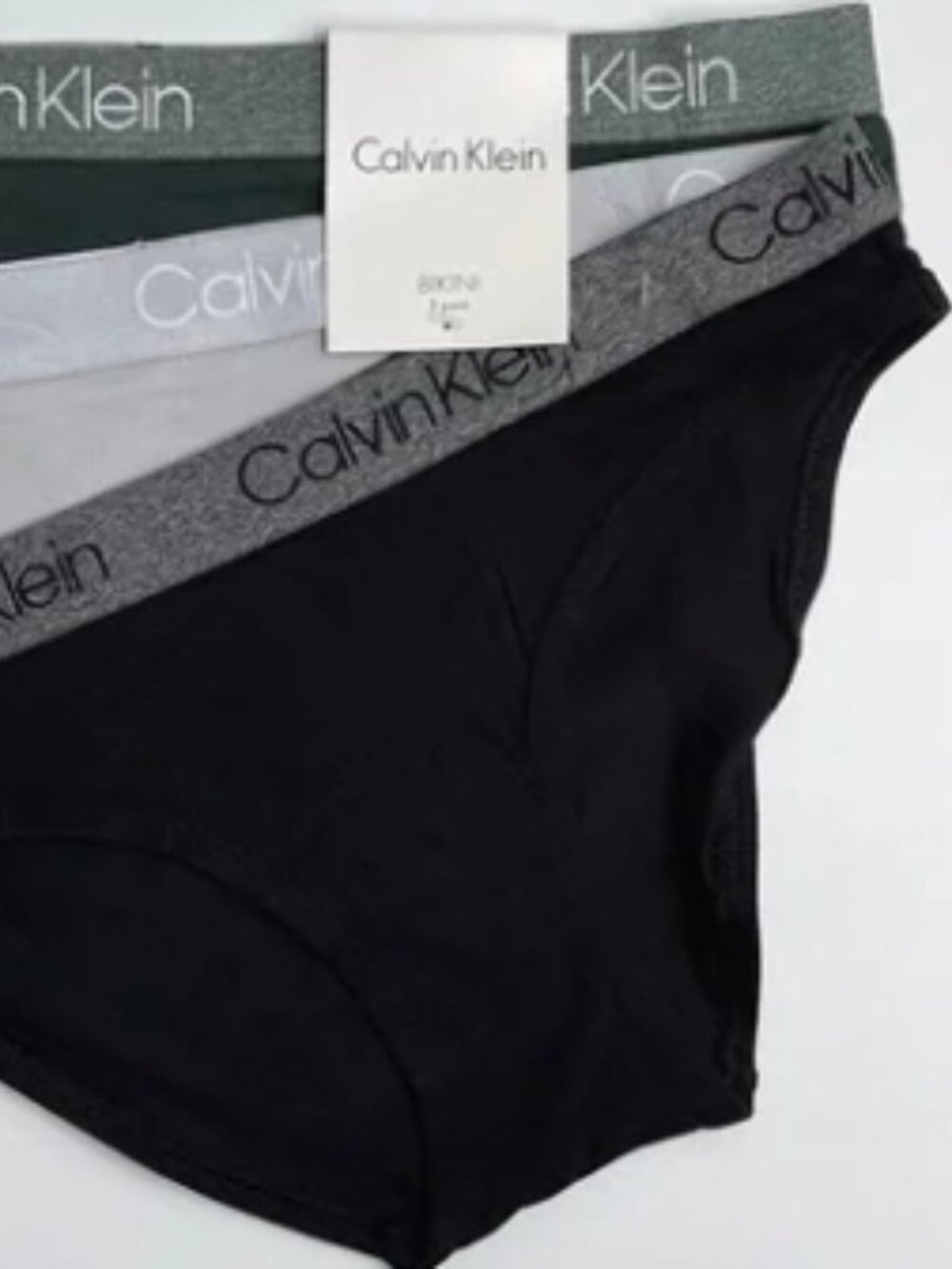 Calvin Klein Motive Cotton Multipack Bikini Panty 3 Pack sz Large